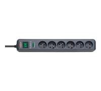 Multiprise BRENNENSTUHL Eco-Line 6 prises 2P+T 16A parasurtenseur 13500A 1,4 m Anthracite