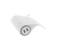 Thomson Multiprise pour canapé 1 prise 2P+T 16A + 2 USB Blanc