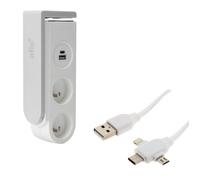 Multiprise Clipsable Gekko - Otio, Zenitech - USB Type-C et Type-A - 3680W