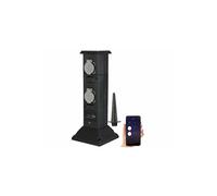 Royal Gardineer - Multiprise colonne de jardin SF-610.avs - 4 prises - Commandes vocales - Noir