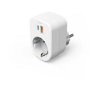 Multiprise compacte - Hama - 3 prises - 1 USB-C PD - 1 USB-A - 30 W - Blanc - Rectangulaire - 5.1x7.5x0.1 cm - Légère