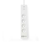 CONECTICPLUS Multiprise connectée 4 prises FR et 2 prises USB / 2 prises USB-C PD3.0 20W - 2m blanche
