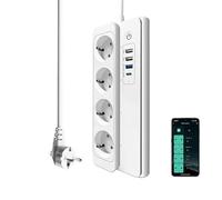 Multiprise Connectée Zigbee 3.0 UseeLink 16A Smart Power Strip avec 4 Prises 3 USB/1 Type-C Compatible avec Alexa et Google Home