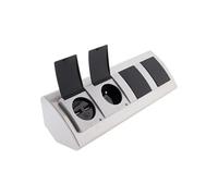Multiprise d'angle avec clapets de Protection 3 Prises + 2 USB - Aluminium - Otio