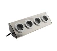 Multiprise de canapé angle Schuko 4x16A - Gris - Zenitech