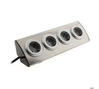 Multiprise de canapé angle Schuko 4x16A - Gris - Zenitech