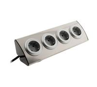 Multiprise de canapé angle Schuko 4x16A - Gris - Zenitech
