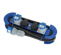 Multiprise de chantier 2 prises CEE 2P T et 2 prises Schuko 16A avec protection