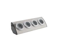 Otio - Multiprise de cuisine en angle 4 prises Schuko 16A sans câble - Gris