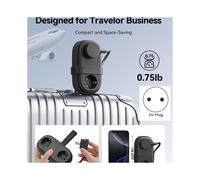 Multiprise de Portable 65W Station de Charge Rapide GaN avec 2 Prises AC 2 USB 2 Type-C Adaptateur EU Prise Domestique EU
