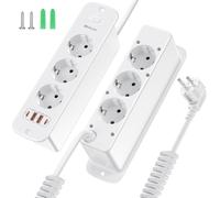Multiprise De Table Avec Multiprise 6 Prises Et 4 Usb, Câble De 2 M, Prise Encastrable Pour Meubles[DYB982743]