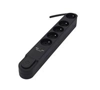 Multiprise Design 5x16A + 2 USB - 1.5 ou 3m - Noir ou Blanc - Chacon (Noir, 3m)