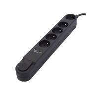 Multiprise Design 5x16A + 2xUSB 1,5m - noir - Chacon