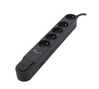 Multiprise Design 5x16A + 2xUSB 1,5m - Noir - Chacon