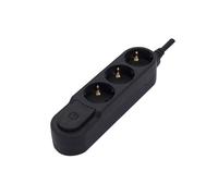 Multiprise Design Schuko 3x16A - 1,5 m - noir - Chacon