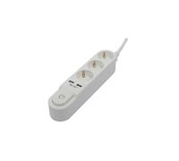 Chacon - Multiprise Design Schuko 3x16A - 3 m - blanc
