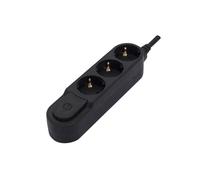 Multiprise Design Schuko 3x16A - 3 m - noir - Chacon
