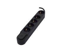 Bloc Design 5x16A avec interrupteur -1,5 m - Noir (SCH)