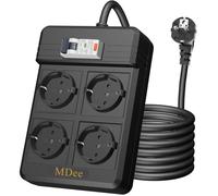 multiprise différentielle 4 prises - Disjoncteur différentiel RCD - Protection contre les surtensions