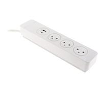 OTIO Bloc Mantea 3 prises Easyeject + 2 USB - 1,5m - Blanc