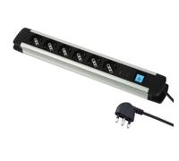 MULTIPRISE ÉLECTRIQUE AVEC 6 PRISES UNIVERSELLES ET INTERRUPTEUR 61904