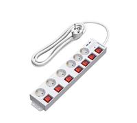 Multiprise électrique - DEWENWILS - 6 prises + 2 ports USB + interrupteurs individuels - 16A/3680W - Câble 3 m