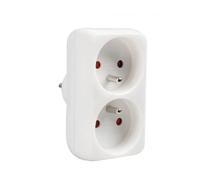 Multiprise électrique - EXPERT LINE - BIPLITE ÉLECTRIQUE 2 prises - 16A - Protection enfant - Blanc