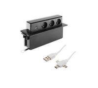 - Multiprise encastrable 16A + câble USB universel Quick Charge - Zenitech