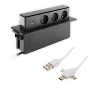 Multiprise encastrable 16A + câble USB universel Quick Charge OFFERT - Zenitech