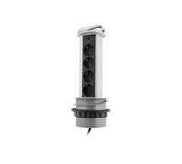 Multiprise encastrable 4 Prises Schuko 16A - Noir - Otio