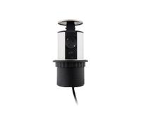 Otio - Multiprise encastrable Schuko 3 prises + 2 USB Ø100m - Blanc/Noir