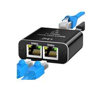 Multiprise Ethernet RJ45 Gigabit 1000 Mbps 2 Appareils Simultanés Noir