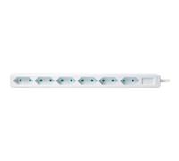 LogiLink Multiprise LPS231 – 6 sorties CA Type C, 1,5 m, Blanc, IP20, 1 mm²