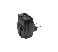 Adaptateur de Voyage Prise Type C Europe Chine Brésil 3 sorties Akashi Noir