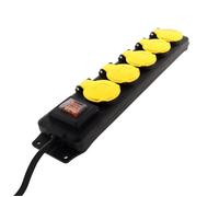 Multiprise extérieure - VELAMP - 5 prises 16A - IP44 - Câble 1,5 m - Interrupteur