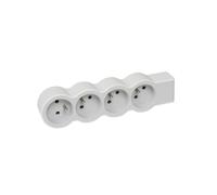Multiprise 4 prises 2 p?les+terre Legrand blanc et gris