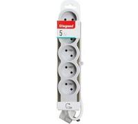 Multiprise Filaire Avec Prise Rotative, 5 Prises Blanc