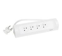 Multiprise Filaire Compact, 4 Prises Blanc Blanc G