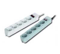 Multiprise Gembird avec 5 prises avec protection contre les surtensions 4,5 m couleur blanche