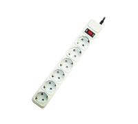 Multiprise Gembird avec 6 prises avec protection contre les surtensions 3 m couleur blanche