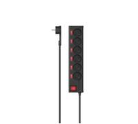 Multiprise - HAMA - Bloc multiprise - 6 prises - Protection surtension - Interrupteurs individuels