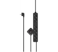 Hama Multiprise 6 prises Interrupteur à pied – 16A/3680W – 2 alimentées – 2x1,5m – Sécurité enfant – Noir