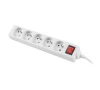 Multiprise - Lanberg - PS1-05E-0150-W - 5 Sorties CA - 1,5 m - Intérieur - Blanc