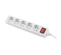 Multiprise - Lanberg - PS1-05E-0150-W - 5 Sorties CA - 1,5 m - Intérieur - Blanc