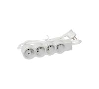 Legrand Multiprise FB 4x2P+T Standard 1,5 m 1 mm² Blanc et gris