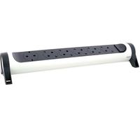 Legrand, Multiprise rotative 6 prises, montage mural ou sur table, interrupteur LED marche/arrêt sans câble, ultra blanc/noir 694547