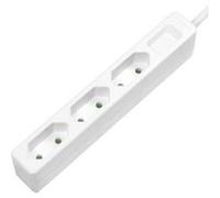 LogiLink Multiprise LPS229 – 3 prises, blanche, fiche avec contour – 1 pc