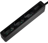 LogiLink LPS229B Multiprise, à 3 prises (prise européenne) CEE 7/16, avec sécurité enfant, noire