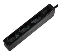 Multiprise LogiLink LPS229B x3 noir fiche avec contour 1 pc(s)