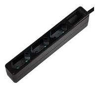 LogiLink Multiprise LPS229B – 3 prises CEE 7/16, fiche avec contour, sécurité enfant, noir